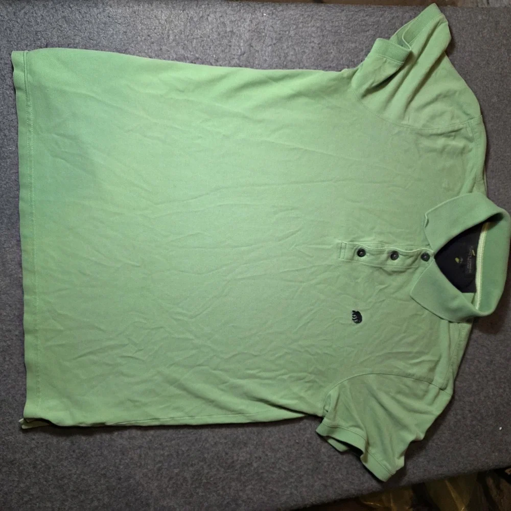 Banana Republic Fitted Pink Polo Green Short Sleeve Elephant Logo Medium 752
